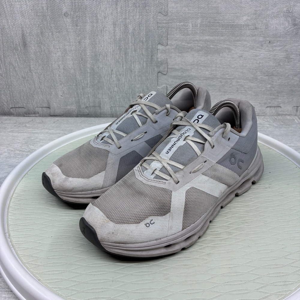 On Cloudrunner Running Shoes Women's 10 Grey Athletic Sneakers 46.99015